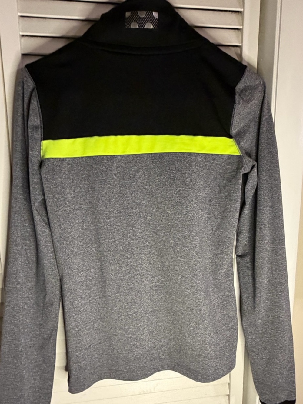 PINK Victoria's Secret Black and Neon Green Zip-Up Jacket